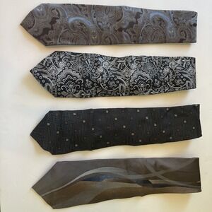 Lot Of 4 Men's Neck Ties Ferucci, Boss, Burma‎ Bibas, Nautica 3 SILK